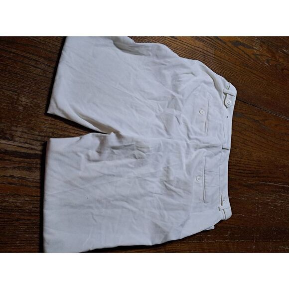 Size 10 Larry Levine Cream Ivory Pants with Pockets and Belt Loops - Picture 5 of 5